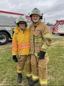 EMT BJ Borresen and wife, Firefighter Rachel Borresen